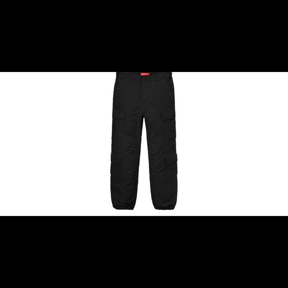 supreme black cargo pants